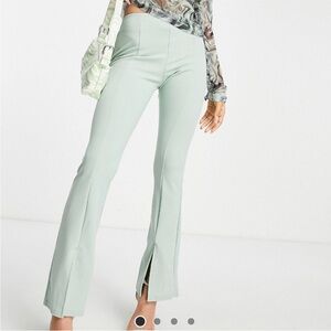ASOS Petite Light Green Flare Pants